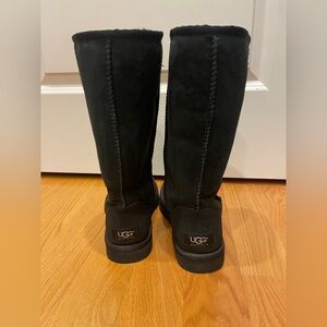 UGG Classic Black Suede tall boots